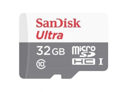 SanDisk MicroSDHC karta 32GB Ultra (R:100/W:100 MB/s, UHS-I, C10) + adaptér SanDisk MicroSDHC karta 32GB Ultra (R:100/W:100 MB/s, UHS-I, C10) + adaptér
