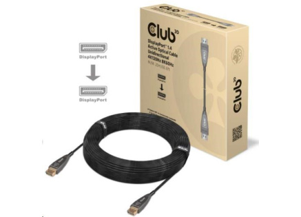 Club3D Kabel DisplayPort 1.4 Active Optical Unidirectional 4K120Hz 8K60Hz (M/M), 20m