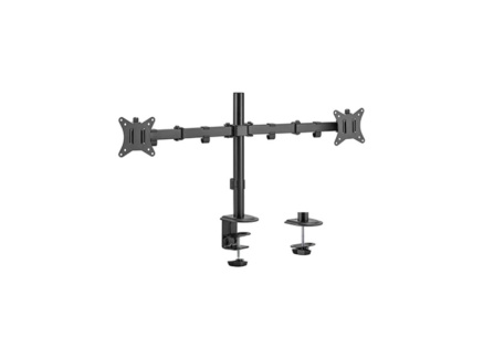 Držák monitoru Brateck LDT66-C024 dvě kloubová ramena vedle sebe na tyčovém držáku Držák monitoru Brateck LDT66-C024 dvě kloubová ramena vedle sebe na tyčovém držáku