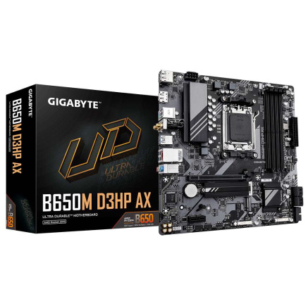 BAZAR - GIGABYTE MB Sc AM5 B650M D3HP AX, AMD B650, 4xDDR5, 2xDP, 1xHDMI, WiFi, mATX - Po opravě (Komplet) BAZAR - GIGABYTE MB Sc AM5 B650M D3HP AX, AMD B650, 4xDDR5, 2xDP, 1xHDMI, WiFi, mATX - Po opravě (Komplet)