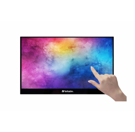 Verbatim PMT-17 Portable Touchscreen Monitor 17.3" Full HD 1080p Metal Housing Přenosný dotykový monitor