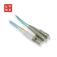 LYNX duplexní patch kabel MM, OM3, LC/SC, 50/125µm, 3m