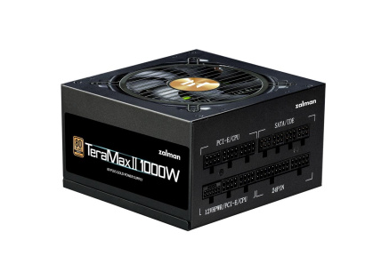 ZALMAN zdroj TeraMax II, 1000W, 120mm, 80Plus Gold, Plně Modulární, ATX 3.0, černá ZALMAN zdroj TeraMax II, 1000W, 120mm, 80Plus Gold, Plně Modulární, ATX 3.0, černá