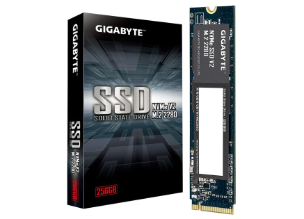 GIGABYTE SSD NVMe V2 256GB, PCIe Gen3x4, M.2 2280, (R:3200MB/s,W:1200MB/s)