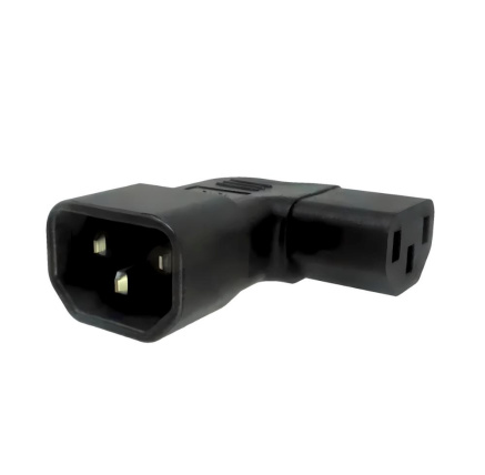 Adaptér úhlový na stranu IEC C13 na IEC C14 napětí 230V, 10A