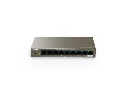 Tenda TEG1109P-8-102W 9xRJ45 Gigabit Switch s 8x PoE 802.3af/at + 1x Uplink 10/100/1000Mbps, celkem 102W