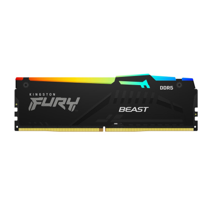 KINGSTON DIMM DDR5 16GB 6400MT/s CL32 Non-ECC FURY Beast RGB EXPO, Černá KINGSTON DIMM DDR5 16GB 6400MT/s CL32 Non-ECC FURY Beast RGB EXPO, Černá