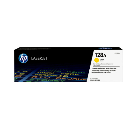 HP 128A Yellow LJ Toner Cart, CE322A (1,300 pages)
