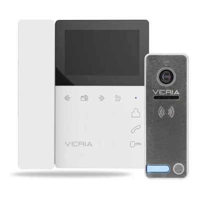 SET Videotelefon VERIA 7043B bílý + vstupní stanice VERIA 230