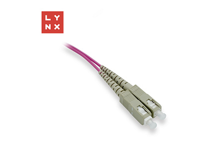 LYNX duplexní patch kabel MM, OM4, SC/SC, 50/125µm, 15m