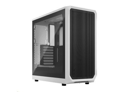 FRACTAL DESIGN skříň Focus 2 White TG Clear Tint, 2x USB 3.0, bez zdroje, mATX