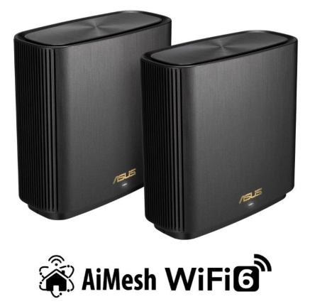 ASUS ZenWiFi XT9 2-pack Wireless AX7800 Tri-band Mesh WiFi 6 System, black