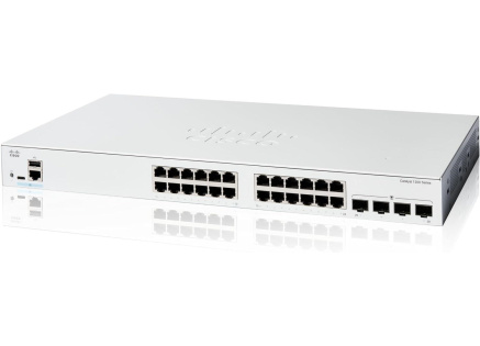 Cisco Catalyst switch C1200-24T-4G (24xGbE,4xSFP,fanless) - REFRESH