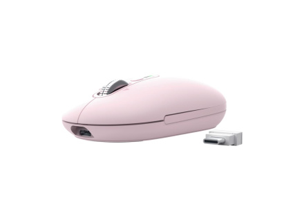 TRUST Myš Seron Hyperscroll Slim, Bezdrátová, růžová