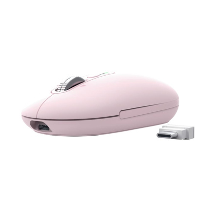 TRUST Myš Seron Hyperscroll Slim, Bezdrátová, růžová