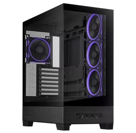 ASUS case A31 PLUS TG ARGB, Mid Tower, Průhledná bočnice, 4x120mm ARGB Fan, ARGB Hub, černá