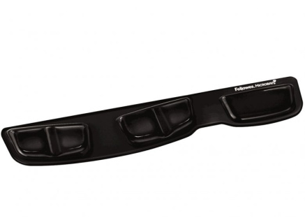 Opěrka zápěstí ke klávesnici Fellowes Health-V CRYSTAL gelová Microban černá Opěrka zápěstí ke klávesnici Fellowes Health-V CRYSTAL gelová Microban černá