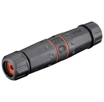 Spojka vodotěsná STP RJ45, Cat5E, Cat6, Cat6A, krytí IP68