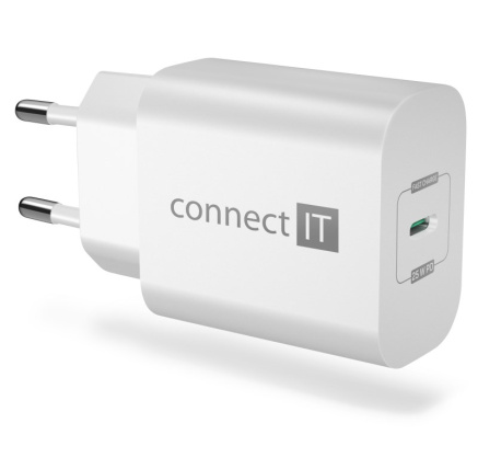 CONNECT IT Voyager2 nabíjecí adaptér 1×USB-C, 25W PD, bílá CONNECT IT Voyager2 nabíjecí adaptér 1×USB-C, 25W PD, bílá