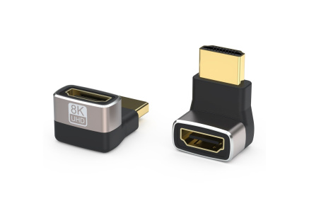 PREMIUMCORD Adaptér spojka 8K HDMI A - HDMI A, F/M, zahnutá do pravého úhlu 90° PREMIUMCORD Adaptér spojka 8K HDMI A - HDMI A, F/M, zahnutá do pravého úhlu 90°