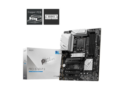 MSI MB Sc LGA1700 PRO B760-P II, Intel B760, 4xDDR5, 1xDP, 1xHDMI