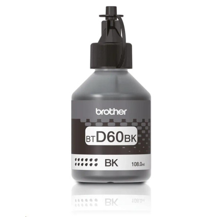 BROTHER INK BT-D60BK black pro T4xx, T5xx, T7xx, T9xx cca 6000 stránek, bezpigmentový - INKTANK BROTHER INK BT-D60BK black pro T4xx, T5xx, T7xx, T9xx cca 6000 stránek, bezpigmentový - INKTANK