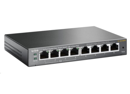 TP-Link Easy Smart switch TL-SG108PE (8xGbE, 4xPoE+, 64W, fanless)
