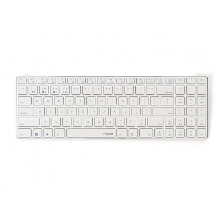RAPOO klávesnice E9100M, bezdrátová, Ultra-slim, CZ/SK, bílá