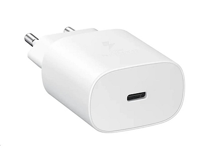 Samsung cestovní nabíječka EP-TA800XWE, Quickcharge 25W, kabel USB-C, bílá Samsung cestovní nabíječka EP-TA800XWE, Quickcharge 25W, kabel USB-C, bílá