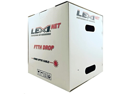 Optický kabel LEXI-Net DROP FTTx, 4x 9/125 SM, G.657A1, LS0H, černý, cívka 1km Optický kabel LEXI-Net DROP FTTx, 4x 9/125 SM, G.657A1, LS0H, černý, cívka 1km