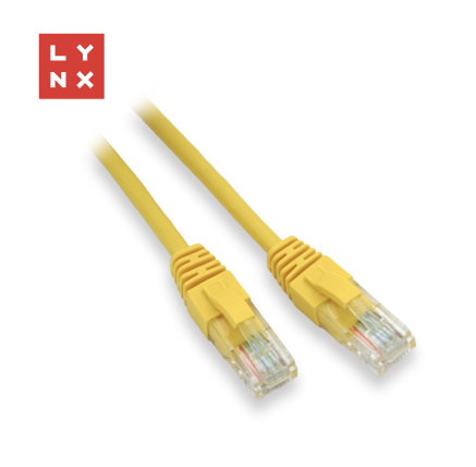 LYNX UTP patch kabel Cat5e, PVC, CCA, 2m, žlutý