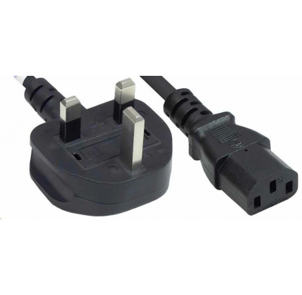 Manhattan nabíjecí kabel, Power Cord UK 3-pin, C13 to BS 1363 (UK plug), 1.8m, černá Manhattan nabíjecí kabel, Power Cord UK 3-pin, C13 to BS 1363 (UK plug), 1.8m, černá