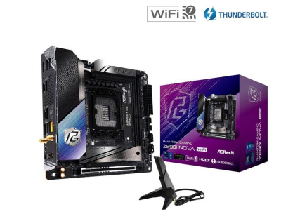 ASRock MB Sc LGA1851 Z890I NOVA WIFI, Intel Z890, 2xDDR5, 1xHDMI, 2xThunderbolt, WI-FI, mITX ASRock MB Sc LGA1851 Z890I NOVA WIFI, Intel Z890, 2xDDR5, 1xHDMI, 2xThunderbolt, WI-FI, mITX