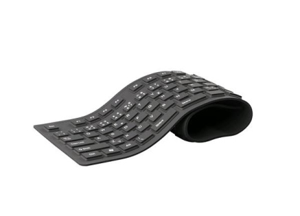 BAZAR C-TECH klávesnice FK-01, gelová, flexibilní, černá, USB, CZ/SK "POŠKOZENÝ OBAL"