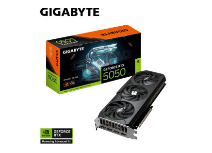 GIGABYTE VGA NVIDIA GeForce RTX 5050 GAMING OC 8G, 8G GDDR6, 2xDP, 2xHDMI GIGABYTE VGA NVIDIA GeForce RTX 5050 GAMING OC 8G, 8G GDDR6, 2xDP, 2xHDMI