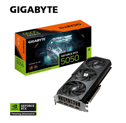 GIGABYTE VGA NVIDIA GeForce RTX 5050 GAMING OC 8G, 8G GDDR6, 2xDP, 2xHDMI