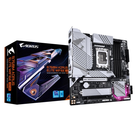 GIGABYTE MB Sc LGA1700 B760M AORUS ELITE WIFI6E GEN5, Intel B760, 4xDDR5, 1xDP, 1xHDMI, mATX