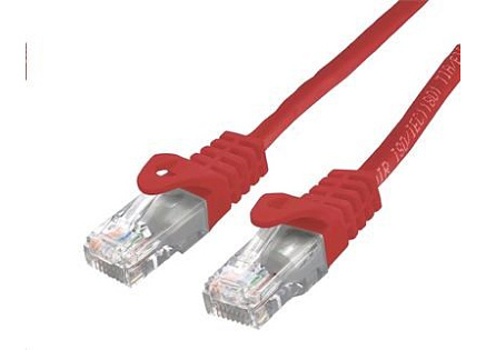 C-TECH kabel patchcord Cat6, UTP, červený, 0,5m