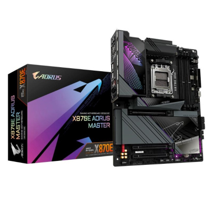 GIGABYTE MB Sc AM5 X870E AORUS MASTER, AMD X870, 4xDDR5, 2xHDMI, 2xUSB4, WiFi