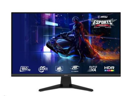 MSI LCD MAG 325QF E18V, 31.5" 2560x1440, 180Hz, 300nits,1ms, 10bit, HDMI, DP, Audio, Vesa, Black