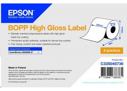 Epson label roll, synthetic Epson label roll, synthetic