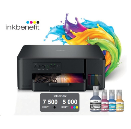 BROTHER multifunkce inkoustová DCP-T430W - A4 128MB 2400x600 16ppm USB 2.0. WIFI  - INKTANK, INK BENEFIT