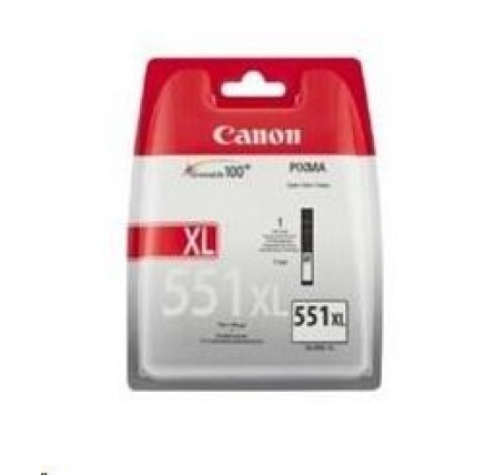 Canon CARTRIDGE CLI-551GY XL šedá pro Pixma iP, Pixma iX, Pixma MG a Pixma MX 725, 8750, 5450 (275 str.)