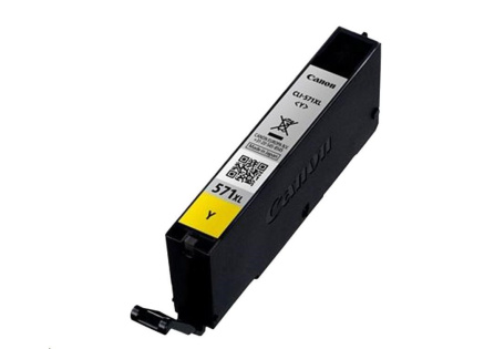 CANON CARTRIDGE CLI-571XL Y žlutá pro PIXMA MG575x, MG685x, MG775x, TS505x, TS 605x, TS805x (715 str.)