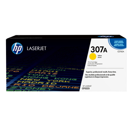 HP 307A Yellow LJ Toner Cart, CE742A (7,300 pages) HP 307A Yellow LJ Toner Cart, CE742A (7,300 pages)