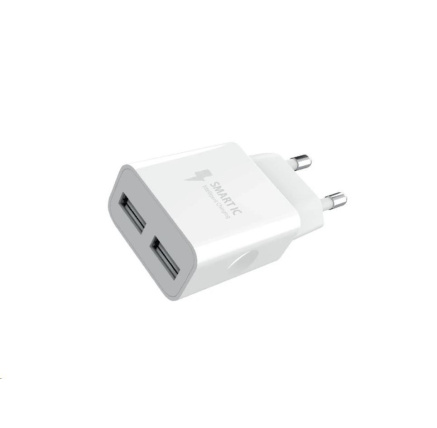 WG - Síťová nabíječka 2x USB-A 2,4A , white WG - Síťová nabíječka 2x USB-A 2,4A , white
