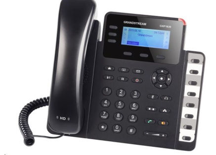 Grandstream GXP1630 [VoIP telefon - 3x SIP účet, HD audio, 3 prog.tl.+8 předvoleb, switch 2xLAN 1000Mbps, PoE]