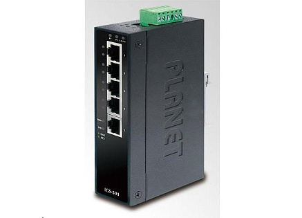 Planet switch IGS-501T, průmysl.verze 5x10/100/1000, DIN, IP30, -40 až 75°C, 12-48V, ESD+EFT Planet switch IGS-501T, průmysl.verze 5x10/100/1000, DIN, IP30, -40 až 75°C, 12-48V, ESD+EFT