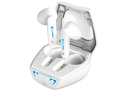 GENIUS bezdrátový headset TWS HS-M920BT/ bílý/ LED/ Bluetooth 5.0/ USB-C nabíjení