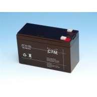 Baterie - CTM CT 12-9L (12V/9Ah - Faston 250), životnost 5let